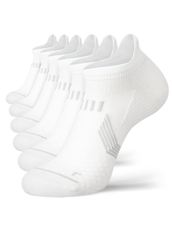 Hylaea Unisex Ultralight Sports Socks –6-Pair Pack (White) - Image 1