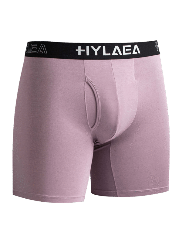 Hylaea Men's Bamboo Fiber Boxer Briefs – 4-Pack (Black/White/Light Blue/Pink) - Image 3