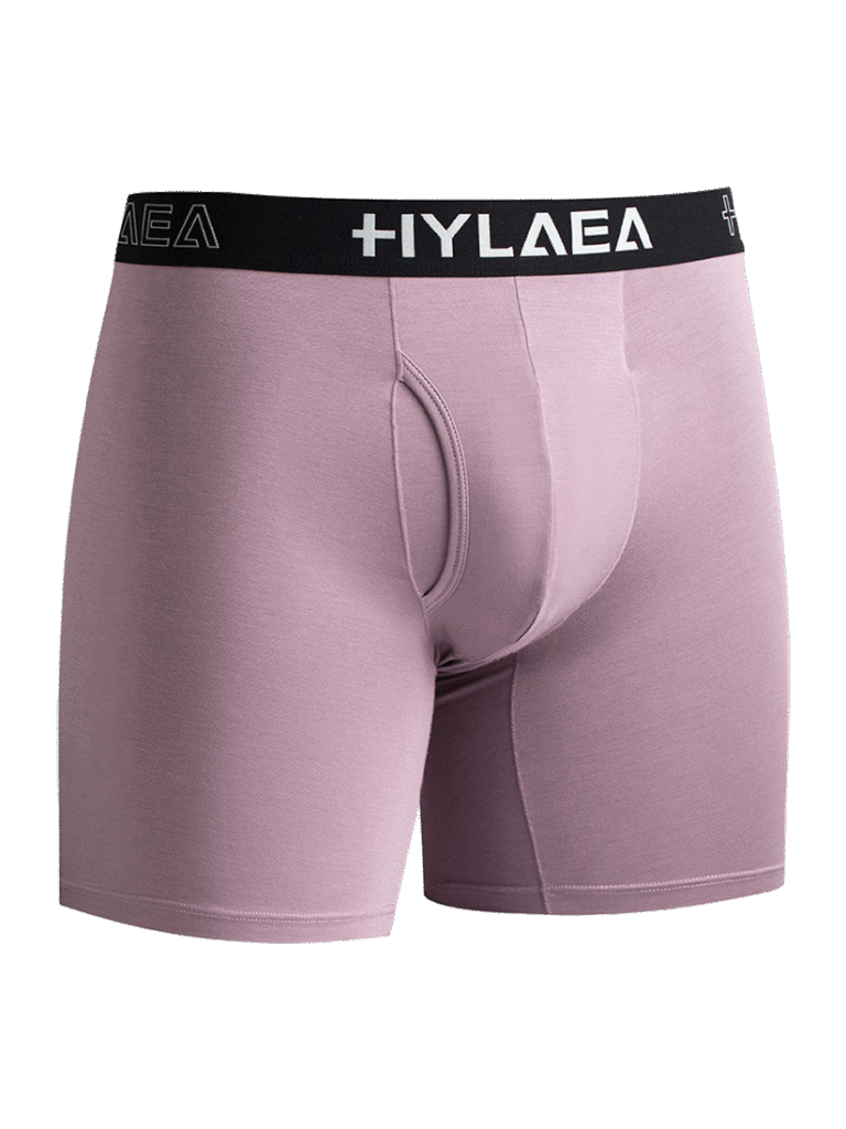 Hylaea Men's Bamboo Fiber Boxer Briefs – 4-Pack (Black/White/Light Blue/Pink)