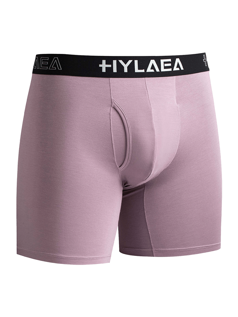 Hylaea Men's Bamboo Fiber Boxer Briefs – 4-Pack (Black/White/Light Blue/Pink) - Image 3