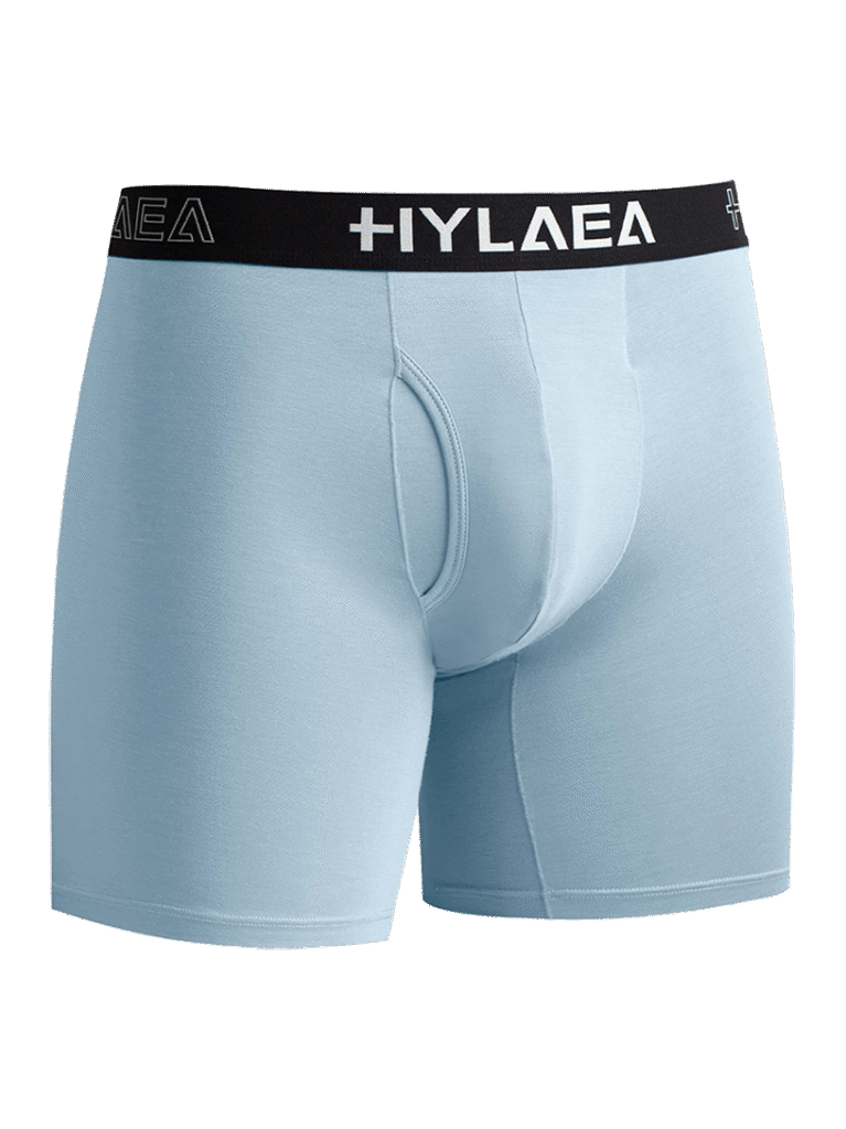 Hylaea Men's Bamboo Fiber Boxer Briefs – 4-Pack (Black/White/Light Blue/Pink)