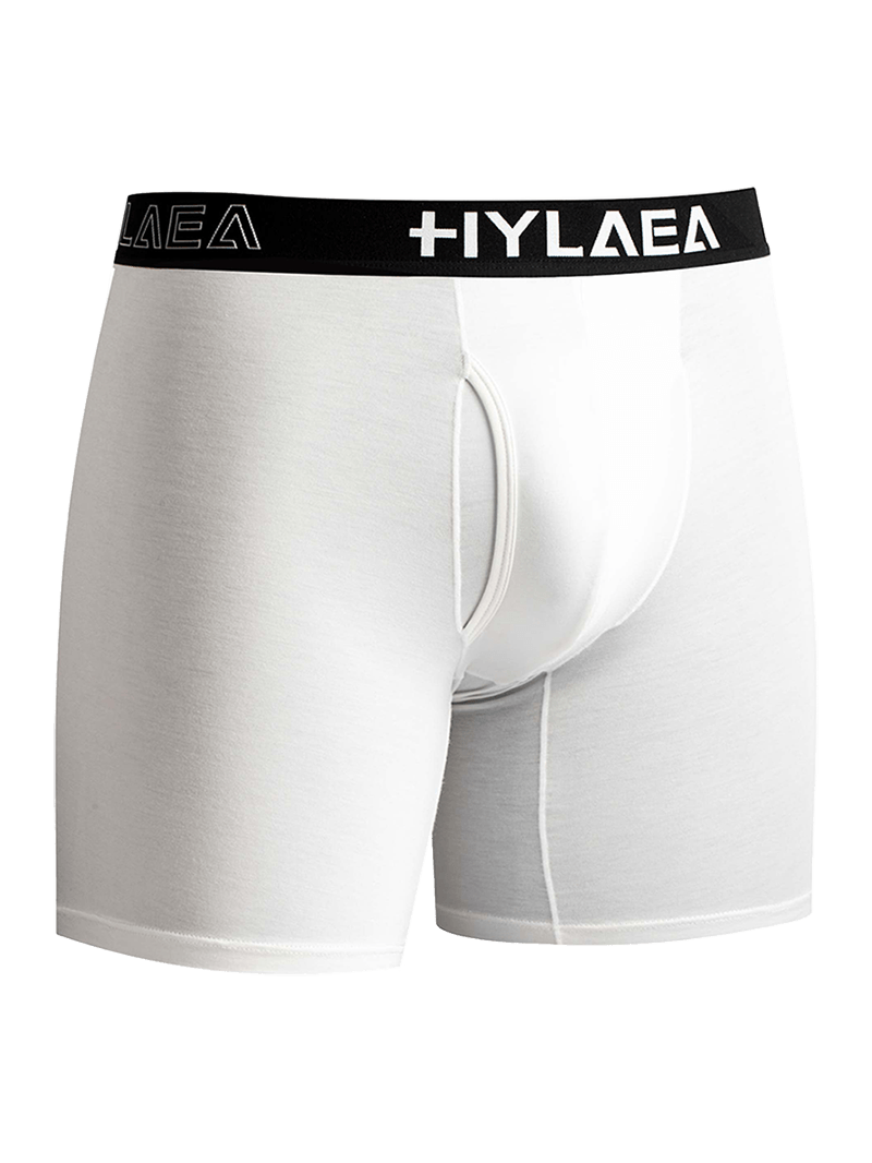 Hylaea Men's Bamboo Fiber Boxer Briefs – 4-Pack (Black/White/Light Blue/Pink) - Image 5
