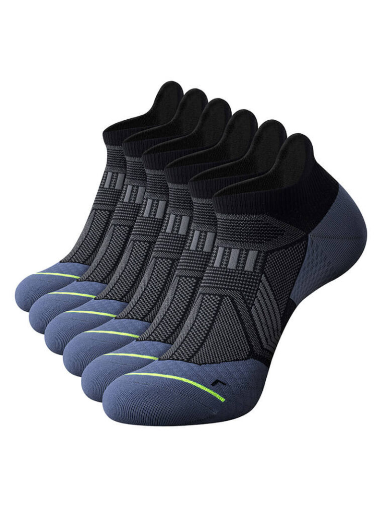 Hylaea Unisex Ultralight Sports Socks –6-Pair Pack (Blue)