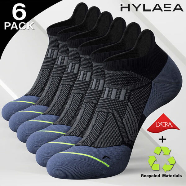 Hylaea Unisex Ultralight Sports Socks –6-Pair Pack (Blue) - Image 2