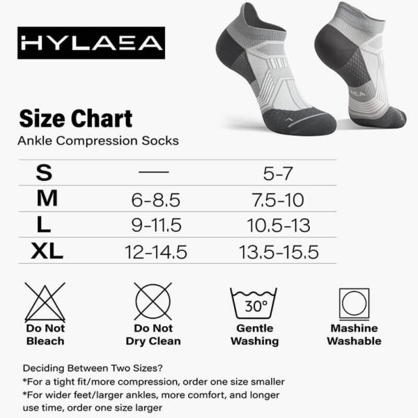 Hylaea Unisex Ultralight Sports Socks – 6-Pair Pack (Grey) - Image 4