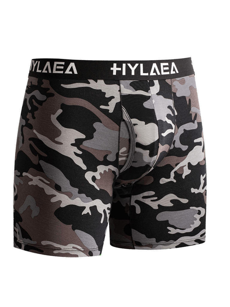Hylaea Men's Bamboo Fiber Boxer Briefs – 2-Pack (Camouflage)