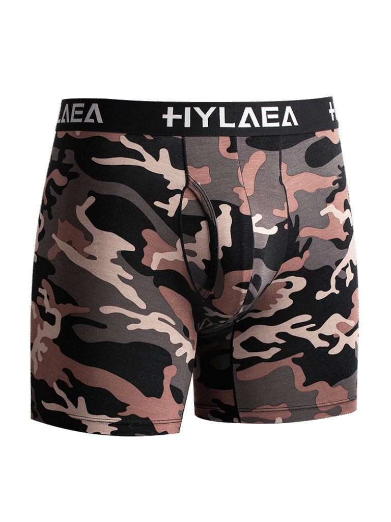 Hylaea Men's Bamboo Fiber Boxer Briefs – 2-Pack (Camouflage)