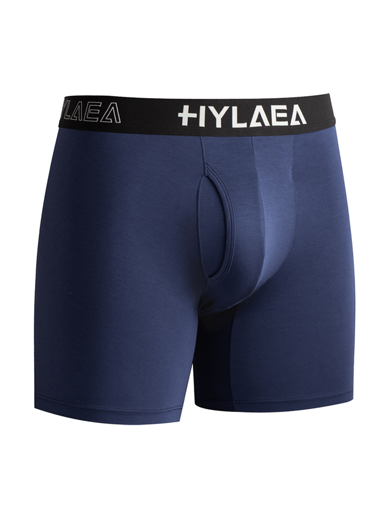 Hylaea Men's Bamboo Fiber Boxer Briefs – 4-Pack (Black/Grey/Blue/Camouflage) - Image 4