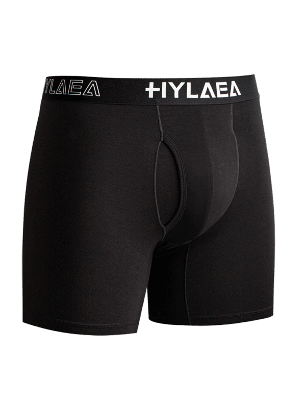 Hylaea Men's Bamboo Fiber Boxer Briefs – 4-Pack (Black/Grey/Blue/Camouflage) - Image 3