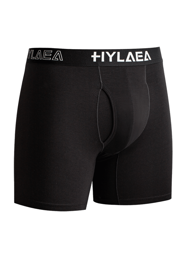 Hylaea Men's Bamboo Fiber Boxer Briefs – 4-Pack (Black/Grey/Blue/Camouflage)