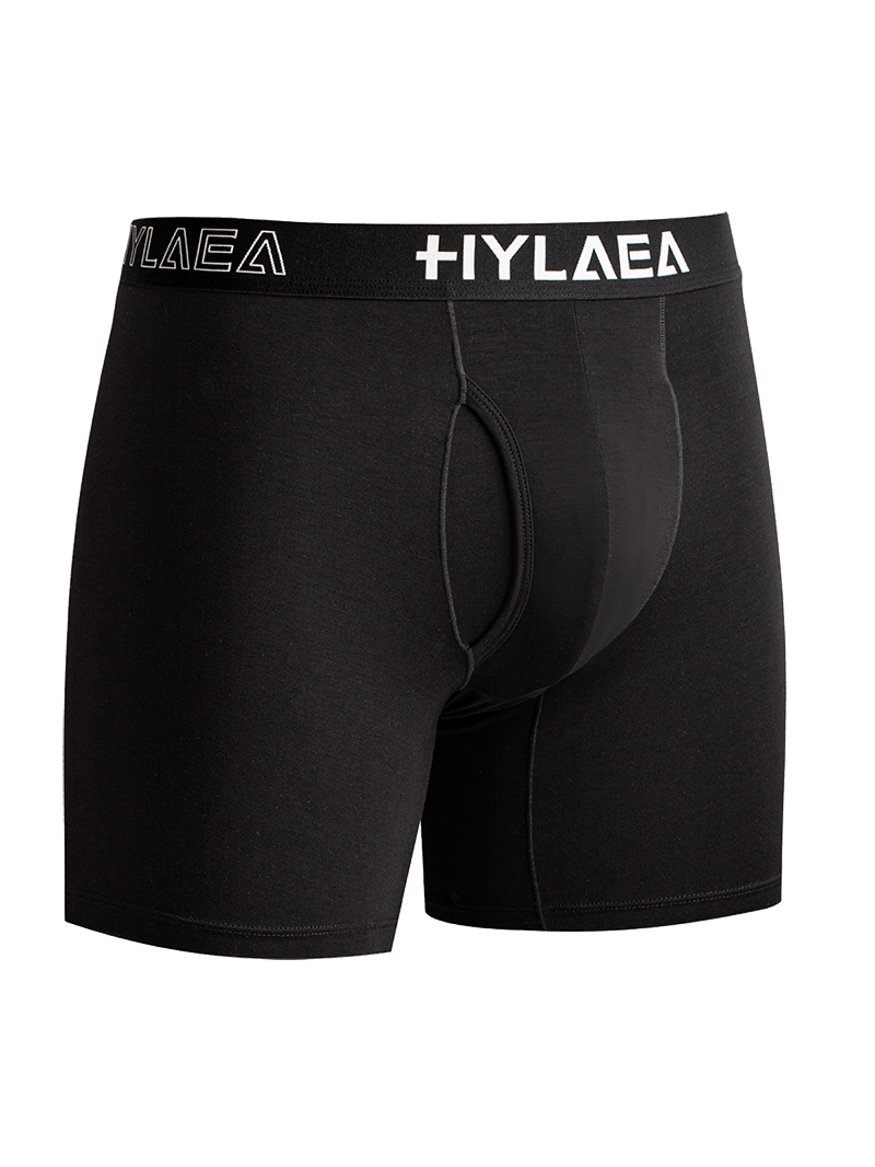Hylaea Men's Bamboo Fiber Boxer Briefs – 4-Pack (Black/Grey/Blue/Camouflage) - Image 3